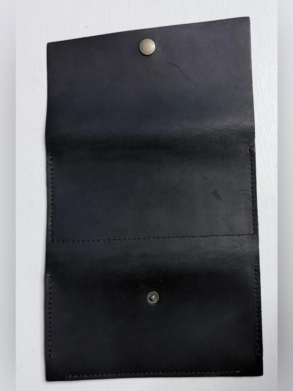 NEW! Portland Leather Goods Ranger Wallet Clutch Handmade Black